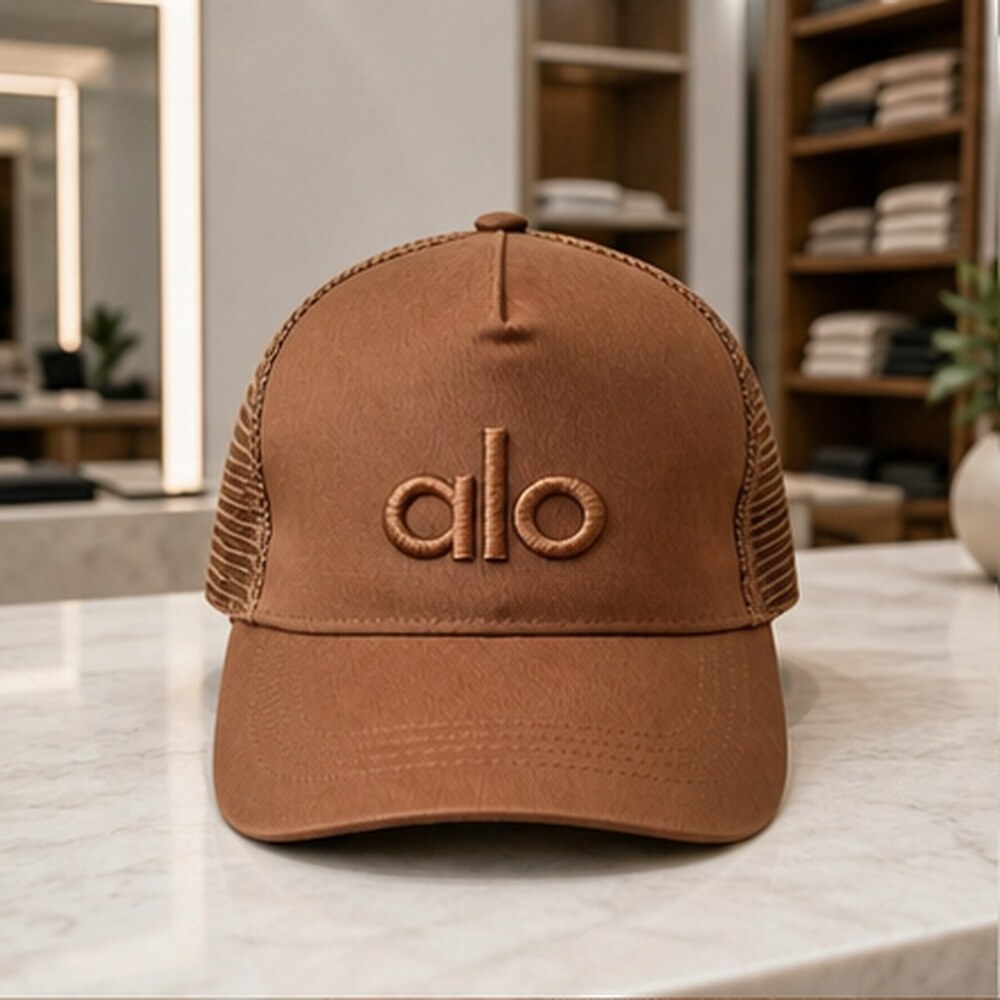 ALO Yoga Sleek Brown Performance Mesh Cap